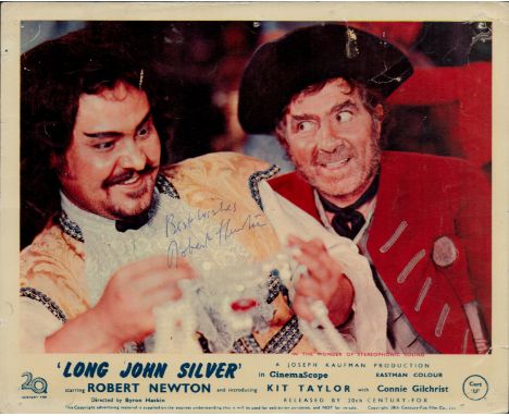 Robert Newton English Actor Signed Vintage 'Long John Silver' 8x10 Promo Photo. Good condition. All autographs are genuine ha