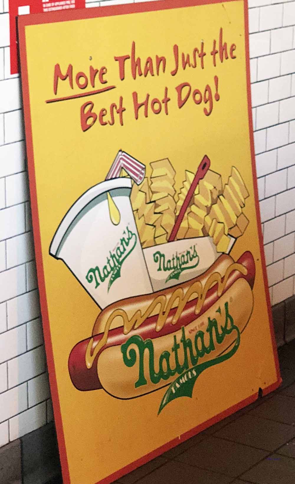 Nathans Hot Dog Sign