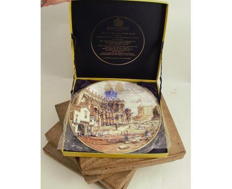 Five Royal Worcester limited edition collectors plates, The Saint George's Chapel, all the same plate just different numbers 