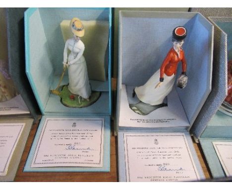 Two Royal Worcester limited edition boxed figures, from the Victorian figures series, Bridget and Emily, both with certificat
