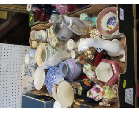 A box of sundry china to include Poole examples, etc.