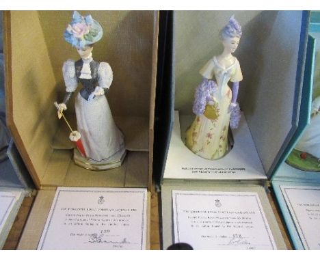 Two Royal Worcester limited edition boxed figures, from the Victorian figures series, Madelaine and Elizabeth, both with cert