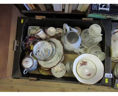 2 boxes of china to include Royal Worcester, etc