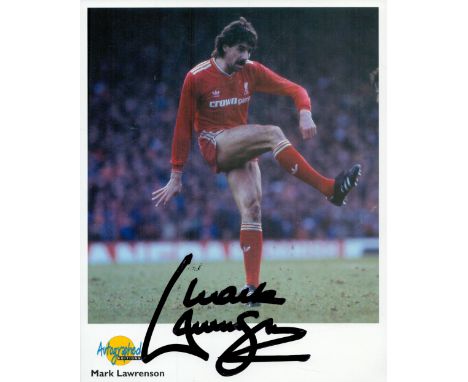 Mark Lawrenson signed 10x8 inch Autographed editions colour photo. Mark Thomas Lawrenson (born 2 June 1957) is a former profe