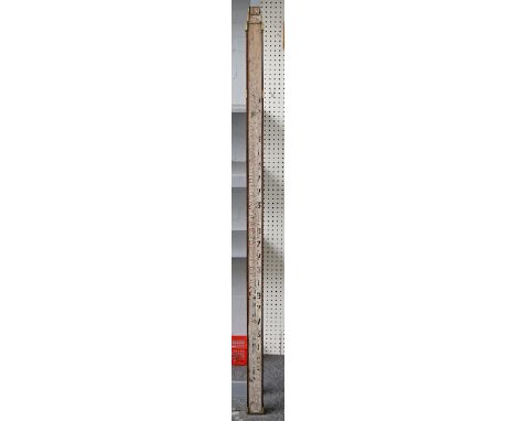 A Victorian mahogany and brass bound telescopic surveyor's measuring stick19th Century, full length, 500cm