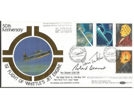 Brian Trubshaw and Roland Beamont signed Benham official 1991 Achievements 50th anniversary of the 1st flight of Whittle's je