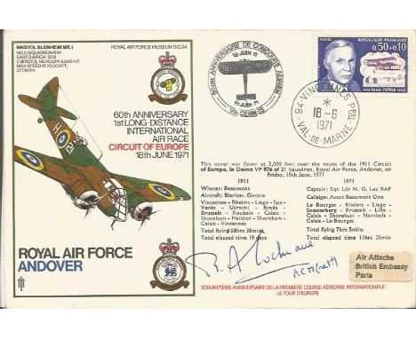 Sir Ralph Cochrane Commander Dambuster Raid WW2 signed RAF Andover cover. During the First World War, Cochrane served in the 