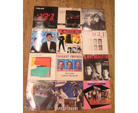 A collection of mostly 1980's LPs and extended players,  records, artists include  Blondie, Glass Tiger, Sinitta, Poison, Vis