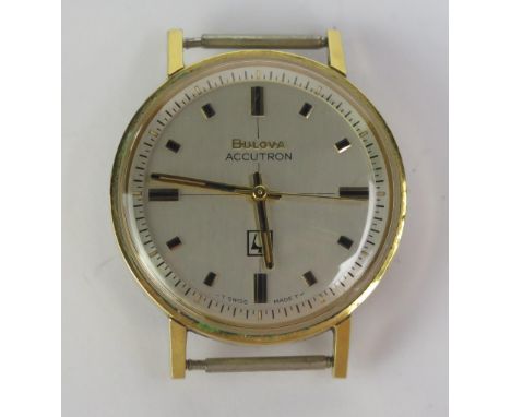 A 1960's Gents' BULOVA Accutron Gold Plated Wristwatch, 35.5mm case back no. 1-475735 M6 