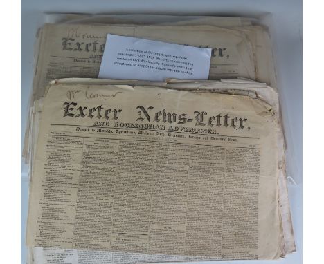 A collection of issues of The Exeter News-Letter (New Hampshire) dating from the 1830's onwards and includes some editions fr