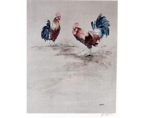 Eric Richard Sturgeon (1920-1999) 'The Rivals' polychrome print, signed in pencil to the margin, bears bind stamp, 57 x 46cm 