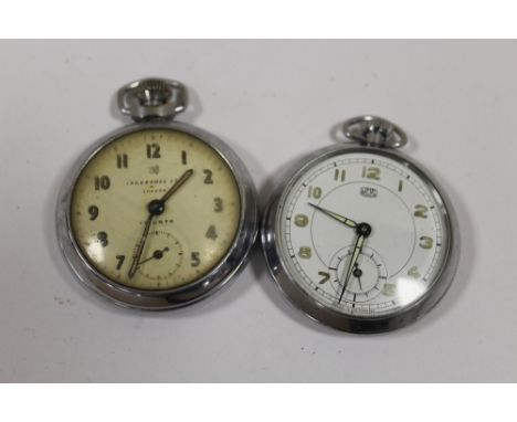 TWO VINTAGE POCKET WATCHES TO INCLUDE AN INGERSOLL EXAMPLE 