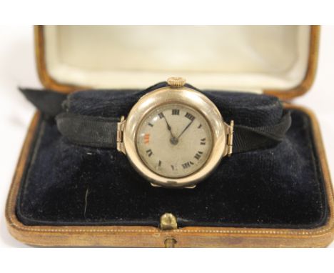 A VINTAGE LADIES HALLMARKED 9 CARAT GOLD ROLEX WRISTWATCH 