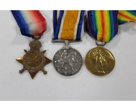 A GROUP OF THREE WWI MEDALS AWARDED TO 13343 L. CPL. F. G. HEATH. LIMNC. R.