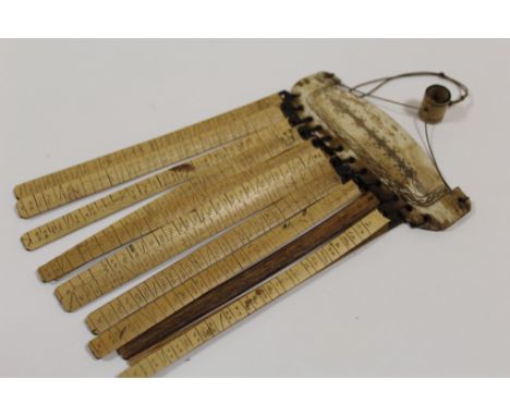 A VINTAGE FOLK ART / TRIBAL BAMBOO AND BONE ADORNMENT / PENDANT 