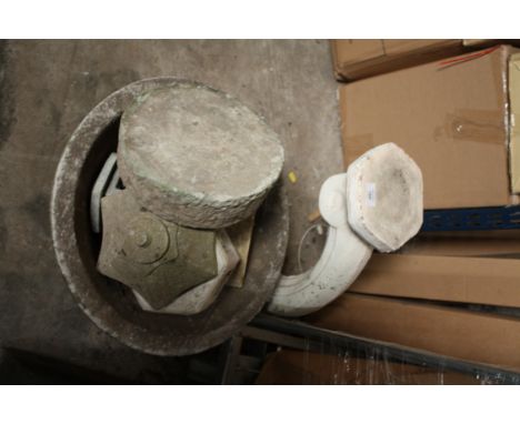 A CONCRETE PLANTER STANDS ETC