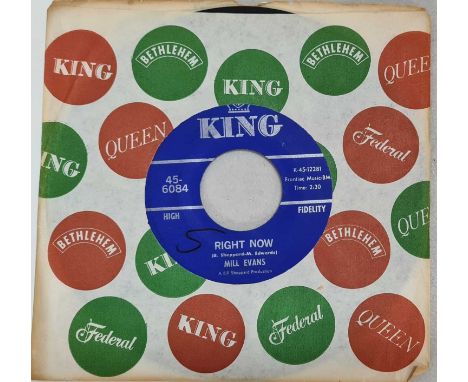 MILL EVANS - RIGHT NOW/ WHY WHY WHY 7" (US KING - 45-6084). A thumpin' mid-60s slice of classic soul by Mill Evans on King; R