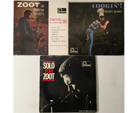 ZOOT SIMS - UK FONTANA LP RARITIES. Smart pack of 3 x hard to source original UK Fontana LPs from Zoot Sims. Titles are Zoot 