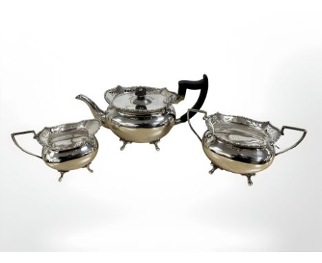 A silver plated tea service (3)