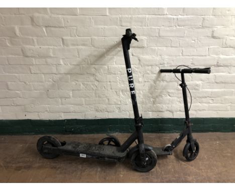 A Pure electric scooter and a child's scooter 