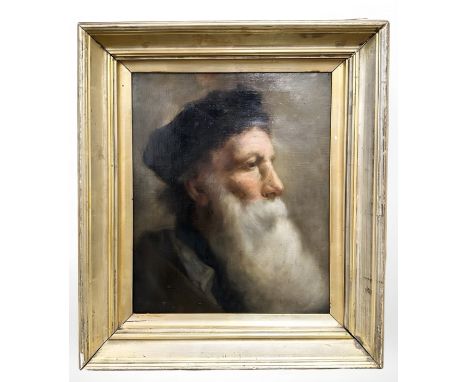 Russian School : Portrait of a bearded man, oil on canvas, 36 cm x 29 cm. 