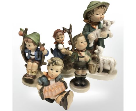 Five 1970's Hummel and Goebel figurines 