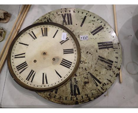 Two vintage clock faces including Sewill of Liverpool. Not available for in-house P&amp;P 