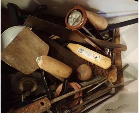 Box of mixed hand tools. Not available for in-house P&amp;P 