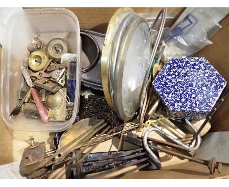 Box of mixed clock spares. Not available for in-house P&amp;P 
