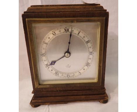 Elliott wooden cased mantel clock, H: 16 cm. Not working at lotting. P&amp;P Group 2 (£18+VAT for the first lot and £3+VAT fo