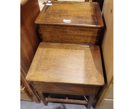 Hand crafted step design twin compartment sewing/haberdashery box. Not available for in-house P&amp;P 