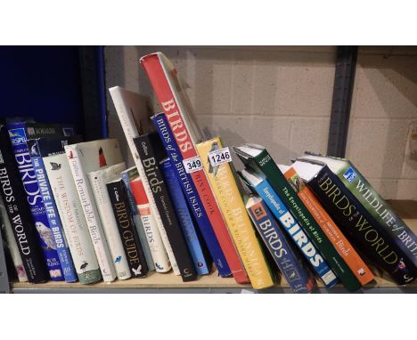 Shelf of bird books. Not available for in-house P&amp;P 