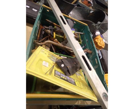 Box of mixed tools including wrenches and tool drawers. Not available for in-house P&amp;P 