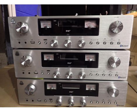 Three DAB and bluetooth amplifiers with built in CD. Not available for in-house P&amp;P 