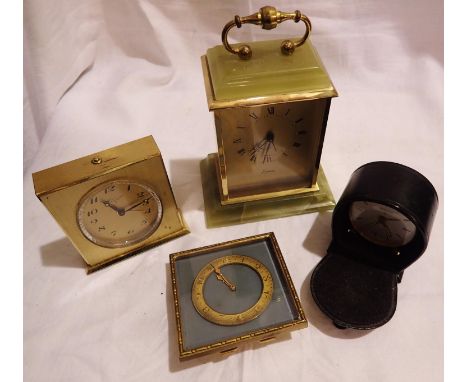 Collection of travel and carriage clock. Not available for in-house P&amp;P 
