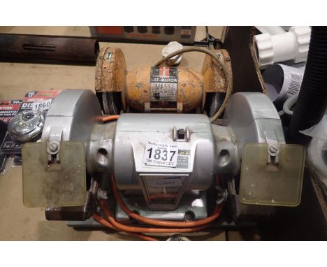Two 240v bench grinders. All electrical items in this lot have been PAT tested for safety and have passed. This does not conf