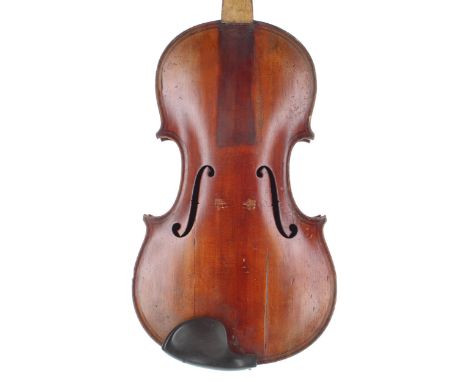 Late 19th century Dresdon double purfled viola, 15 3/16", 38.60cm 