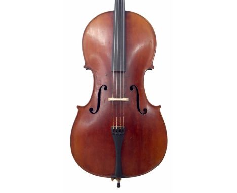 French Mirecourt violoncello circa 1890 labelled Vuillaume á Paris,..., also branded Vuillaume á Paris under the button, the 