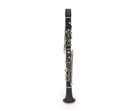 Cocuswood C clarinet with German silver keywork, stamped C. Mahillon, Bruxelles, Systeme, Pupeschi, Brevete, S.G.D.G., made c