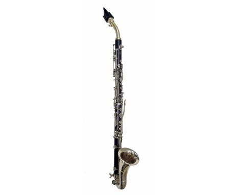 Good alto clarinet by and stamped Selmer, Paris, France, Series 9, ser. no. U8186, mouthpiece, case&nbsp; 