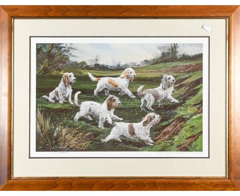 Susan Harper (Contemporary) a double portrait of dogs, oil on canvas signed and dated 2003 together with other works to inclu