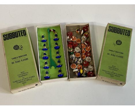 A vintage Subbuteo Chelsea team and selection of other loose players