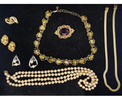 A selection of designer costume jewellery including Monet, Adrian Mann, P&amp;B etc