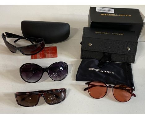 Four pairs of sunglasses including Braddell Optics, Bruce Oldfield &amp; Kango etc