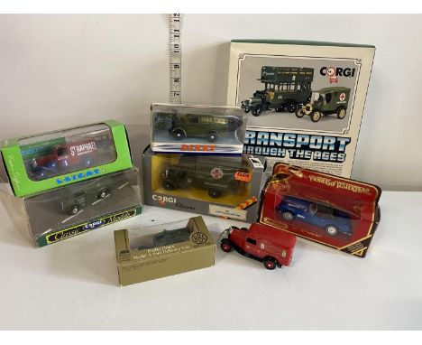 A selection of assorted boxed die-cast models including Dinky and Corgi