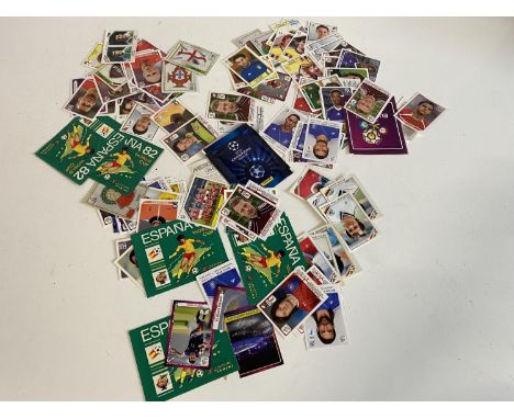 A approx 150 World Cup and Euro Panni football stickers including Italia 90, Mexico 86 (includes full and empty packets)