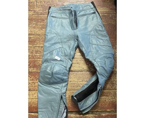 A pair of Frank Thomas leather motorbike trousers size 10
