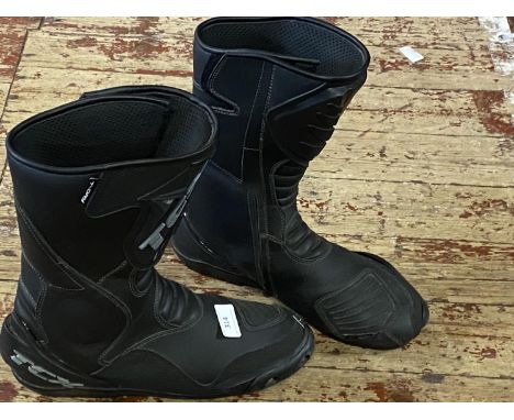 A pair of TCX motorbike boots size 9