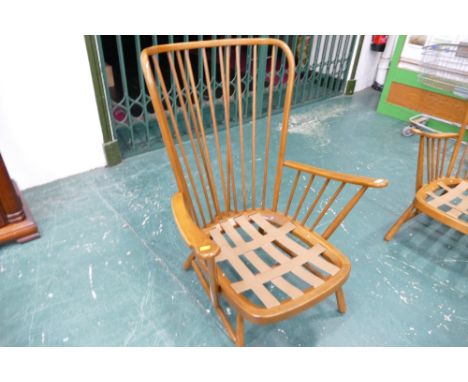 1960's Ercol Evergreen design spindle framed armchair