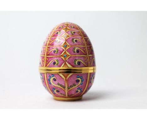 Elliot Hall enamel Faberge style egg, special limited No 1-1, signed by the artist E Todd, boxed  